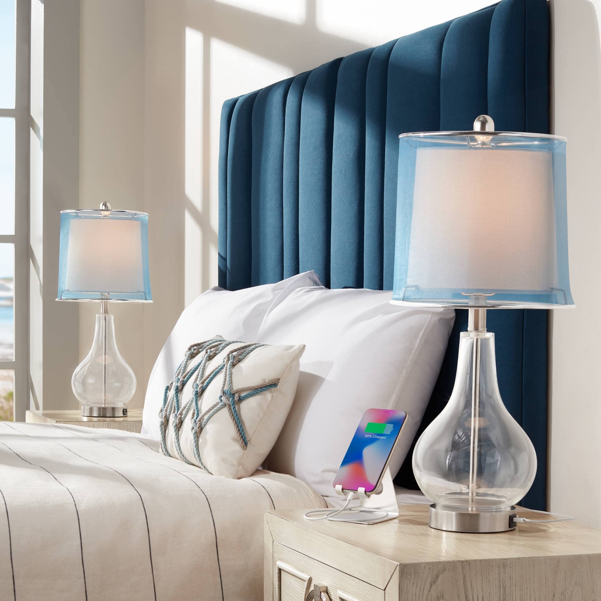 360 Lighting LED Modern Accent Table Lamps Set of 2 - 21.75