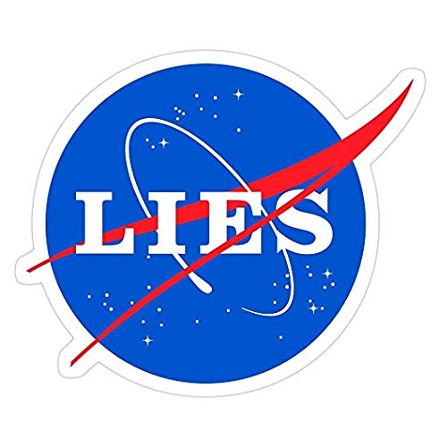 Flat Earth Decal Sticker - NASA Conspiracy Vinyl Sticker for Cars, Trucks, Laptops, Walls & Windows - Waterproof Durable Vinyl Graphic - Perfect for Bumper Stickers, Laptop Decals & Home Decor