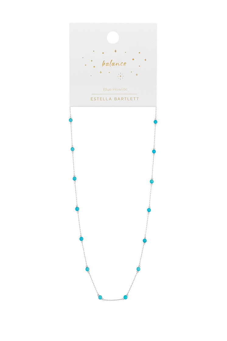 Wellness Howlite Gemstone Bead Necklace for Women - Natural Healing Stone Jewelry for Stress Relief & Meditation - Perfect for Yoga, Spiritual Healing & Everyday Wear