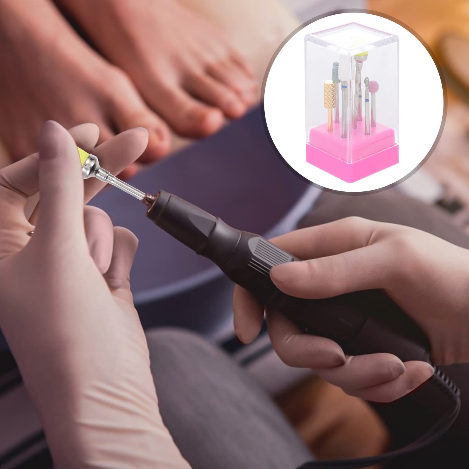 1 Set Professional Tungsten Steel Nail Drill Bits & Diamond Manicure Files Kit – Nail Polisher, Grinder & Exfoliator for Salon & Home Use