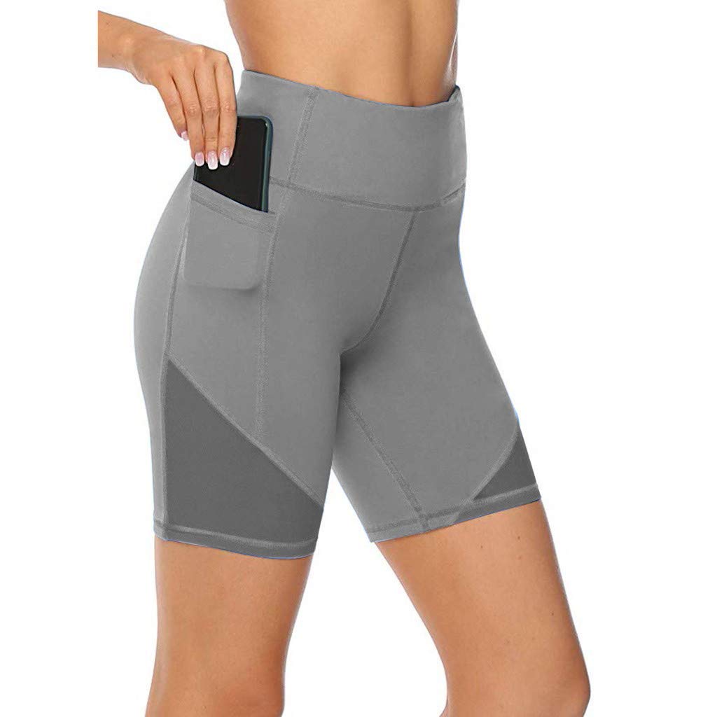Women's High Waist Yoga Shorts - Tummy Control Workout & Running