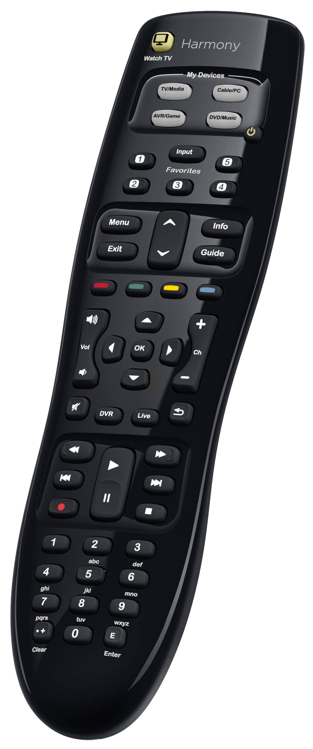 Renewed Logitech Harmony 350 Universal Remote Control - Works with 8 Entertainment Devices | Smart Home Theater & TV Accessory for Streaming, Gaming & Entertainment Systems