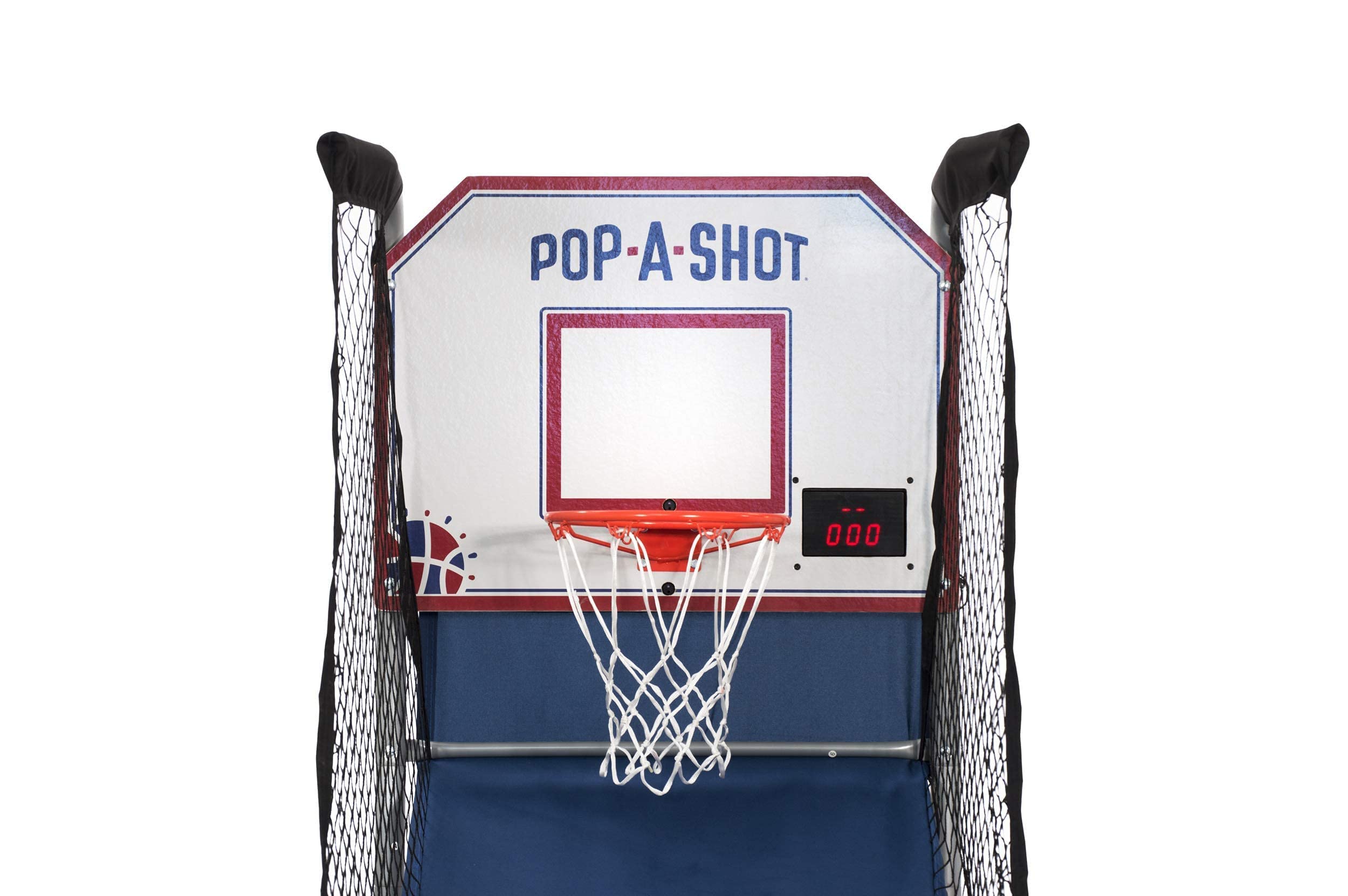 Pop-A-Shot Home Single Shot Arcade Basketball Game - Infrared Sensor Scoring, 6 Game Modes, 4 Balls & Foldable Design for Indoor Sports Fun | Perfect for Family Game Nights, Kids Parties & Home Entertainment