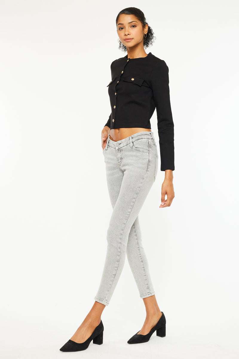 Kira Mid Rise Ankle Skinny Jeans for Women - Stretchy Slim Fit Denim Pants | Perfect for Casual Wear, Office & Date Night Outfits