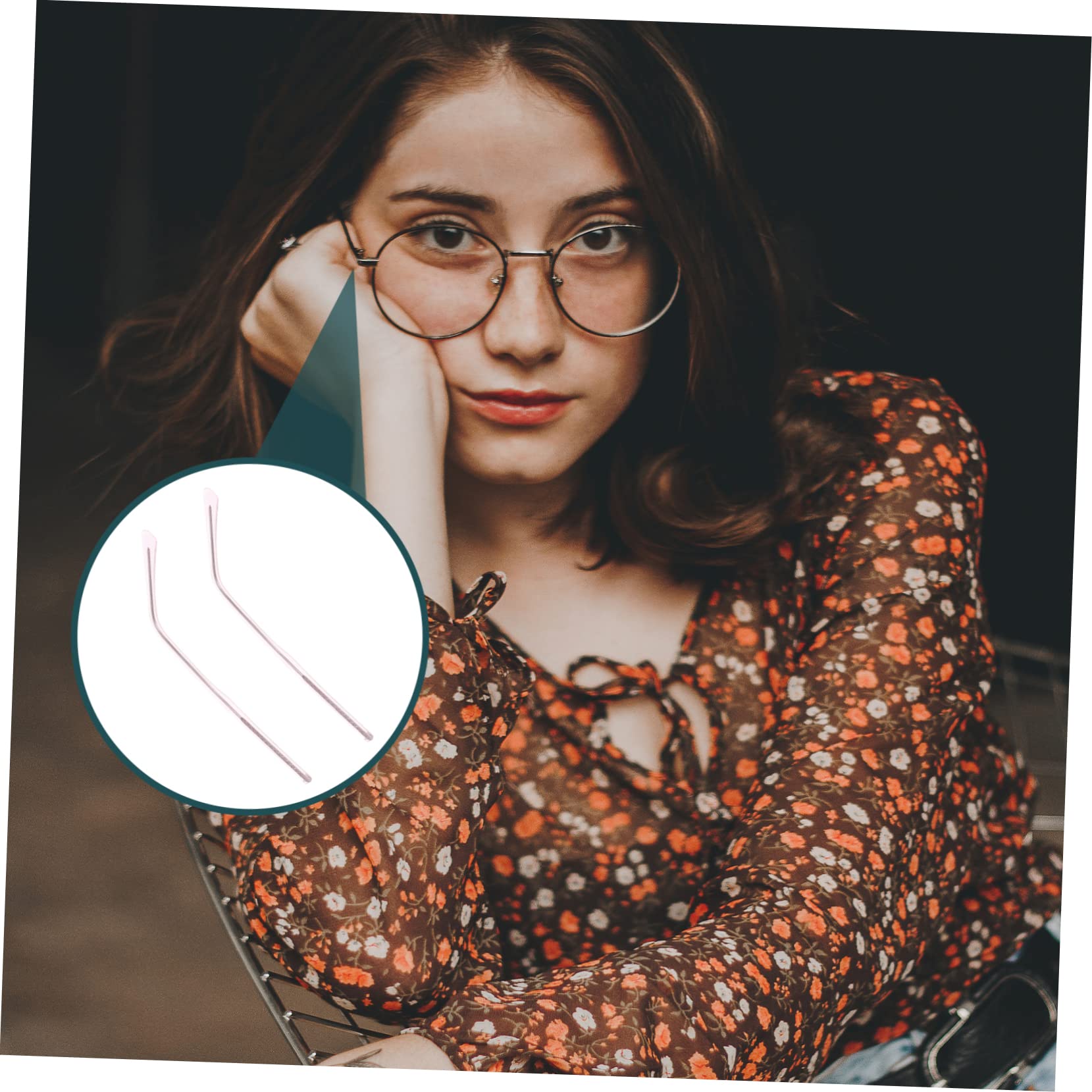 Healvian 4 Pairs Glasses Arm Replacement - Metal Crystal Frame for Men & Women | Eyewear Accessories for Daily Use