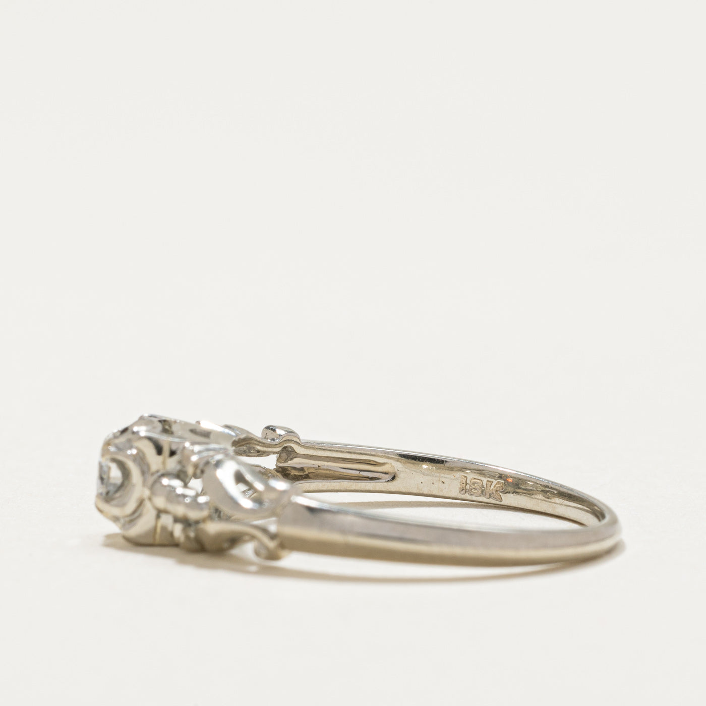 Vintage Old European Cut Diamond Engagement Ring | 0.15ct | Size 6.5 | Wedding Proposal, Anniversary Gift, Bridal Jewelry