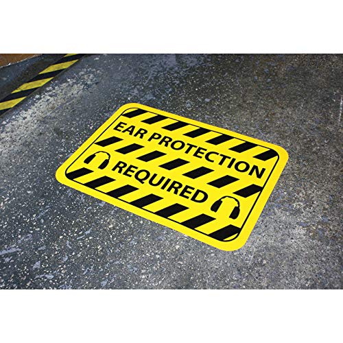 17 in. x 19 in. Heavy-Duty PVC Floor Signs & Markers - 'Stop' Sign for Warehouse Safety, Industrial Floor Marking, and Social Distancing