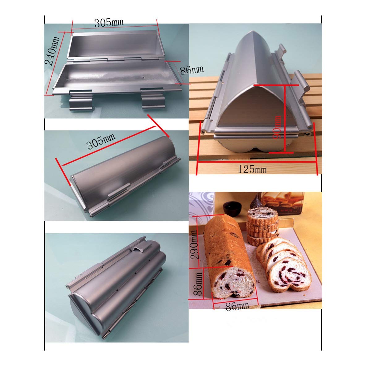 Heart-Shaped Aluminum Cake Bread Mold - Non-Stick Loaf Pan for Baking, Perfect for Homemade Bread, Cakes & Pastries - Ideal for Kitchen, Parties & Gifts