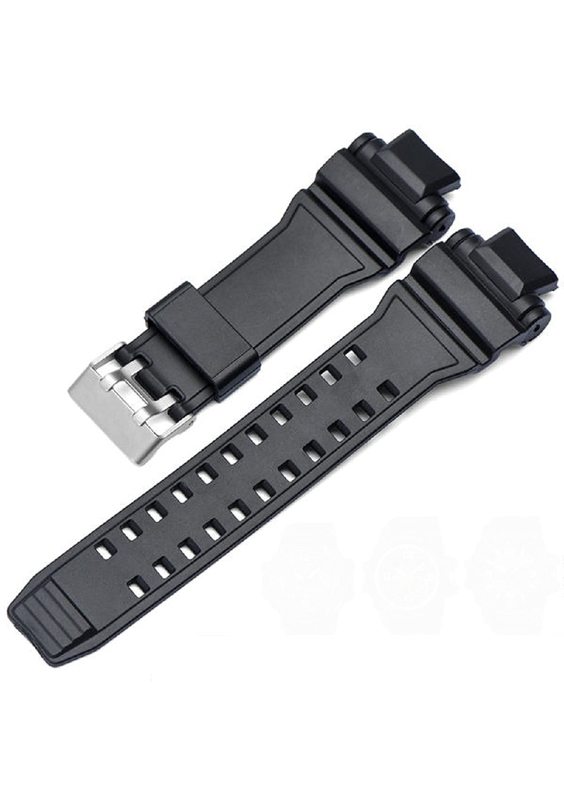 Replacement Watch Band Strap Compatible with Casio GPW-1000-1A GPW1000 - Durable Black Silicone Watch Strap for Men | Perfect for Sports, Outdoor Activities & Everyday Wear
