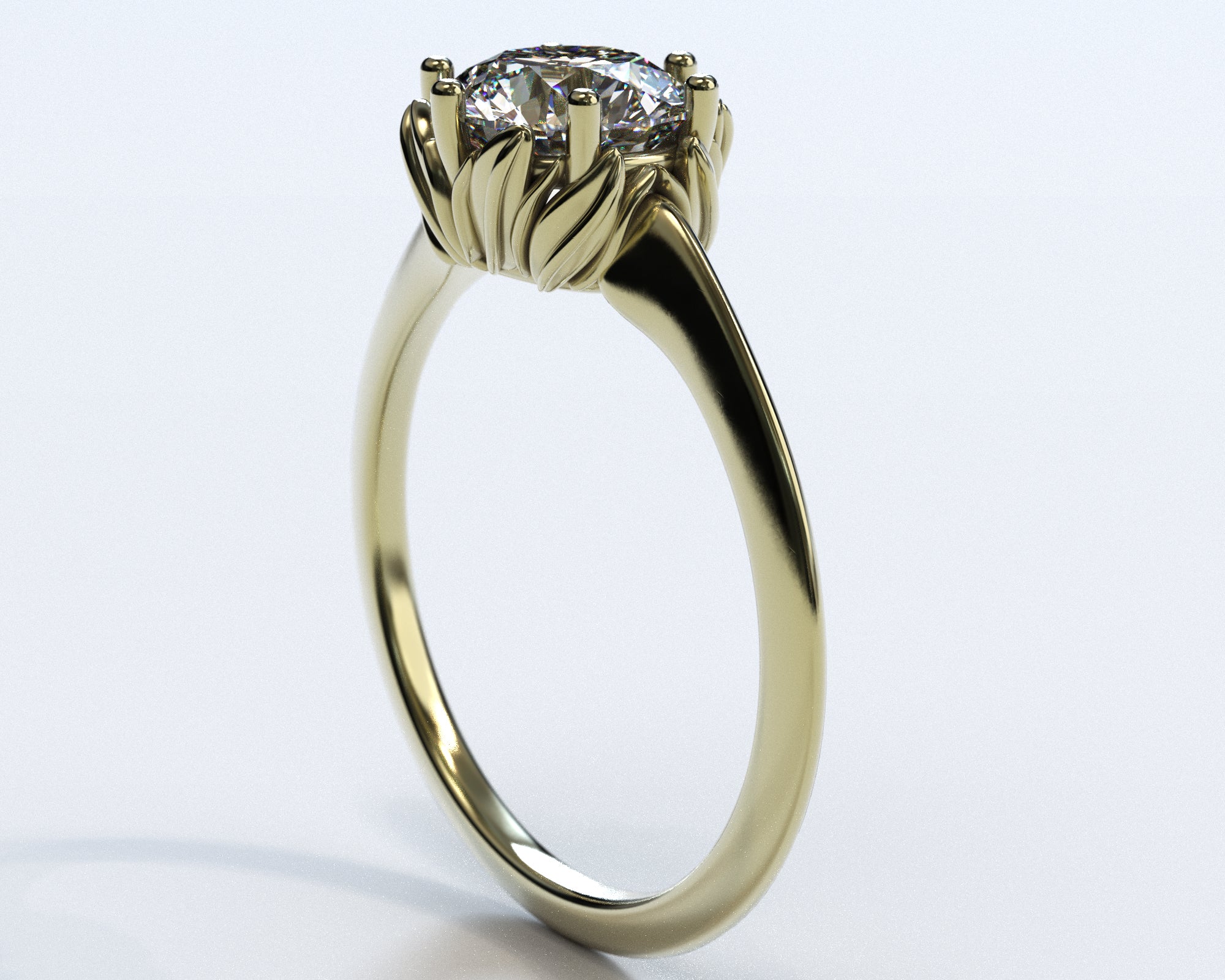 Blooming Diamond Halo Engagement Ring - 14K White Gold Wedding Band with GIA Certified Diamonds for Proposals, Anniversaries & Romantic Occasions
