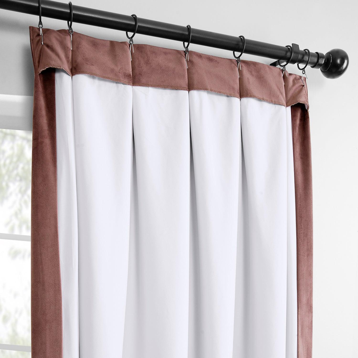 Luxury Wild Rose French Pleat Blackout Curtains - Thermal Insulated Velvet Drapes for Bedroom & Living Room, Noise Reducing & Room Darkening Window Treatments