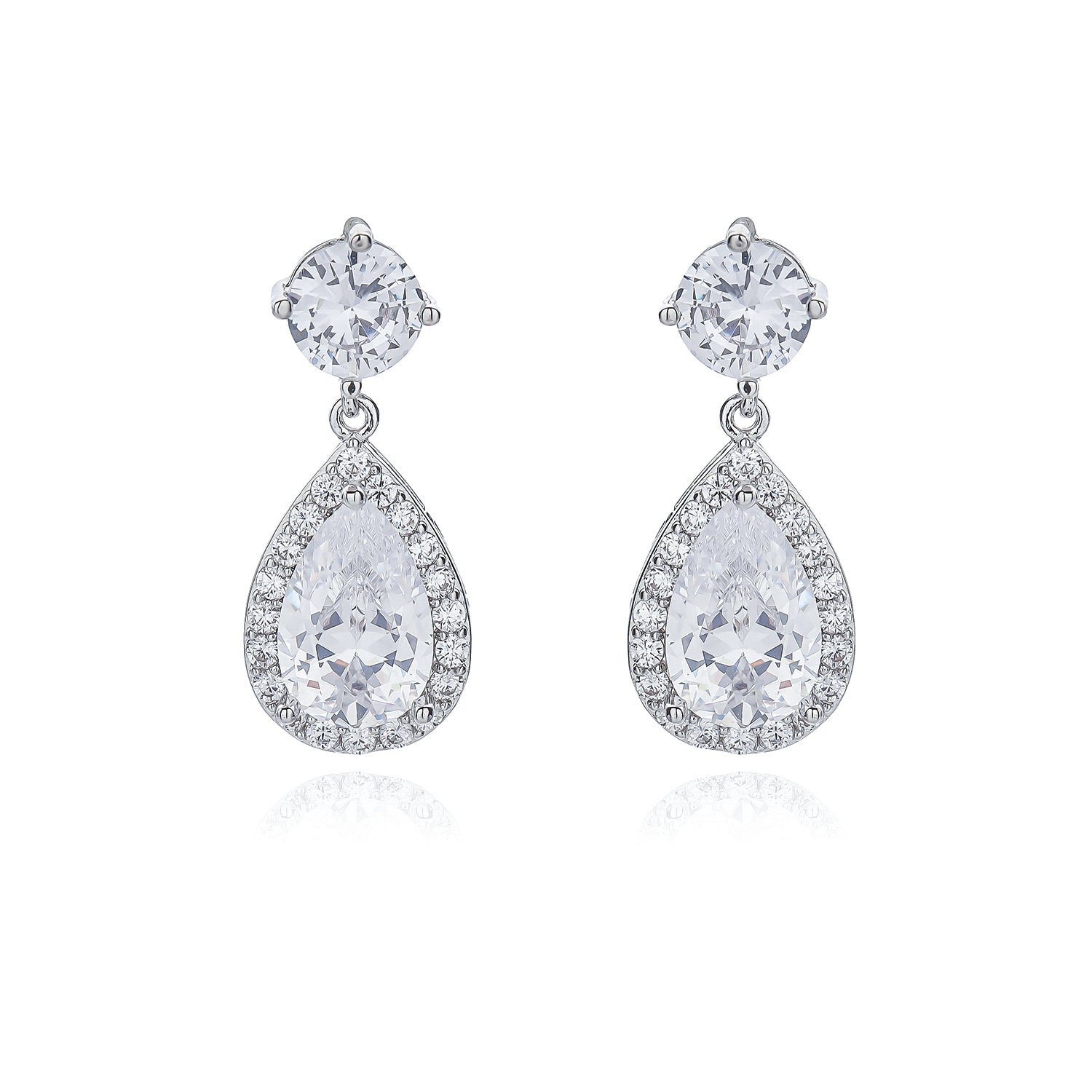 5A Cubic Zirconia Water Drop Earrings for Women - Elegant Wedding Jewelry, Bridal Party Gift, Anniversary Present - Perfect for Evening Gala, Prom, Cocktail Party (CE10488)