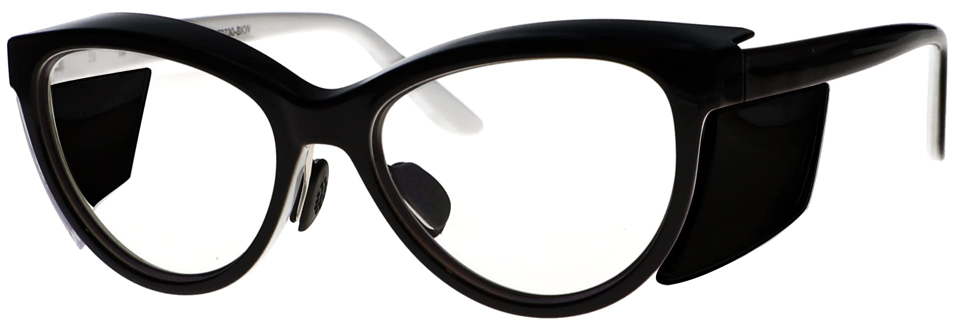 Radiation Protection Glasses T9730 - Stylish Cat Eye Lead Glasses for X-Ray & Dental Safety (Black/White) | Perfect for Medical Professionals, Radiology Techs & DIY Home Projects
