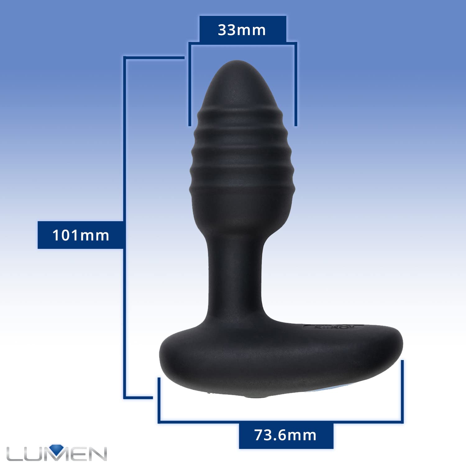 OhMiBod Lumen Bluetooth App Controlled LED Vibrating Butt Plug - 4 Powerful Vibration Modes, Waterproof & Body-Safe Silicone Anal Toy for Couples Play - Long Distance Sex Toy for Romantic Nights & Virtual Intimacy
