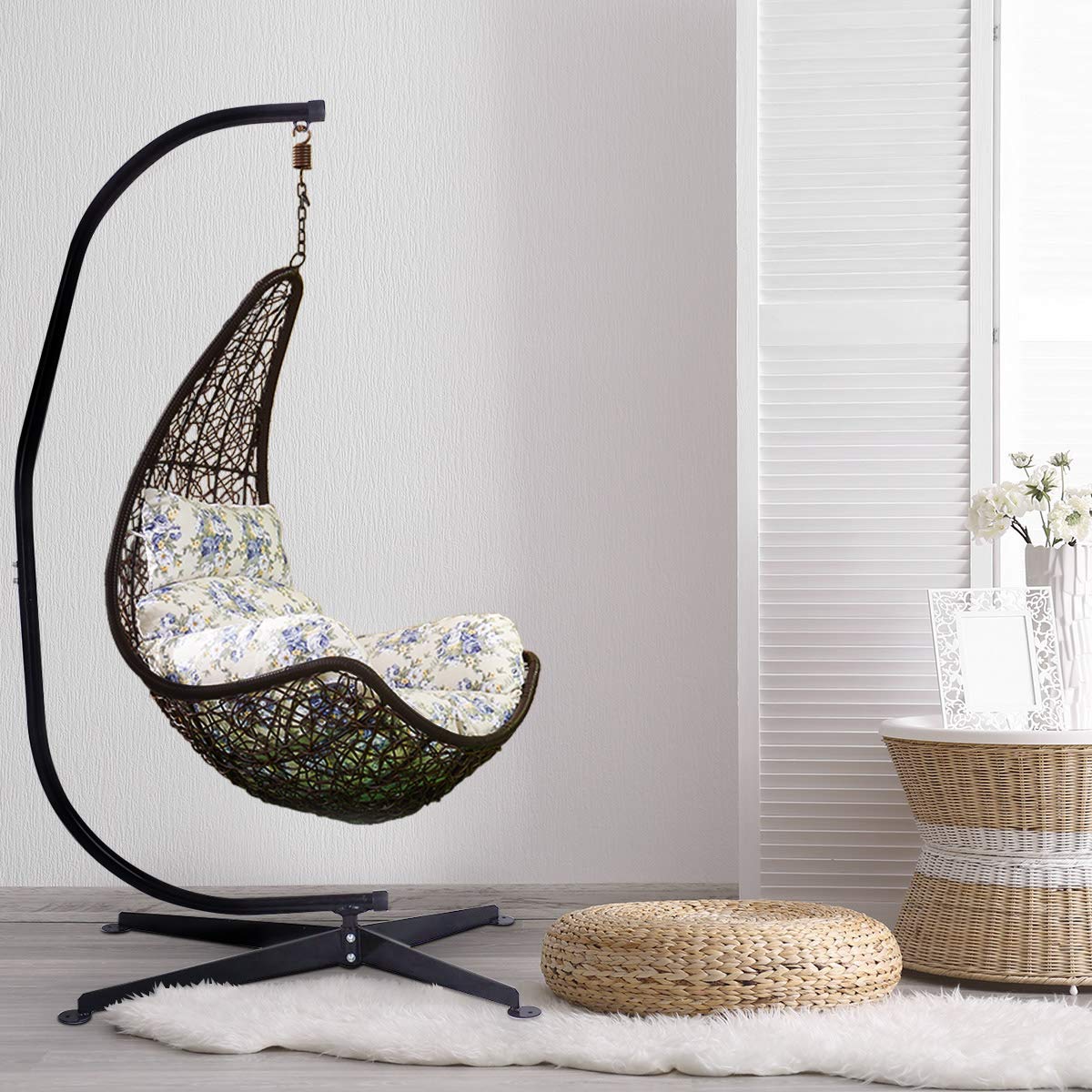 Giantex Heavy Duty Steel Hammock Chair Stand - 360° Rotating C-Stand for Hanging Swing Chairs | 2