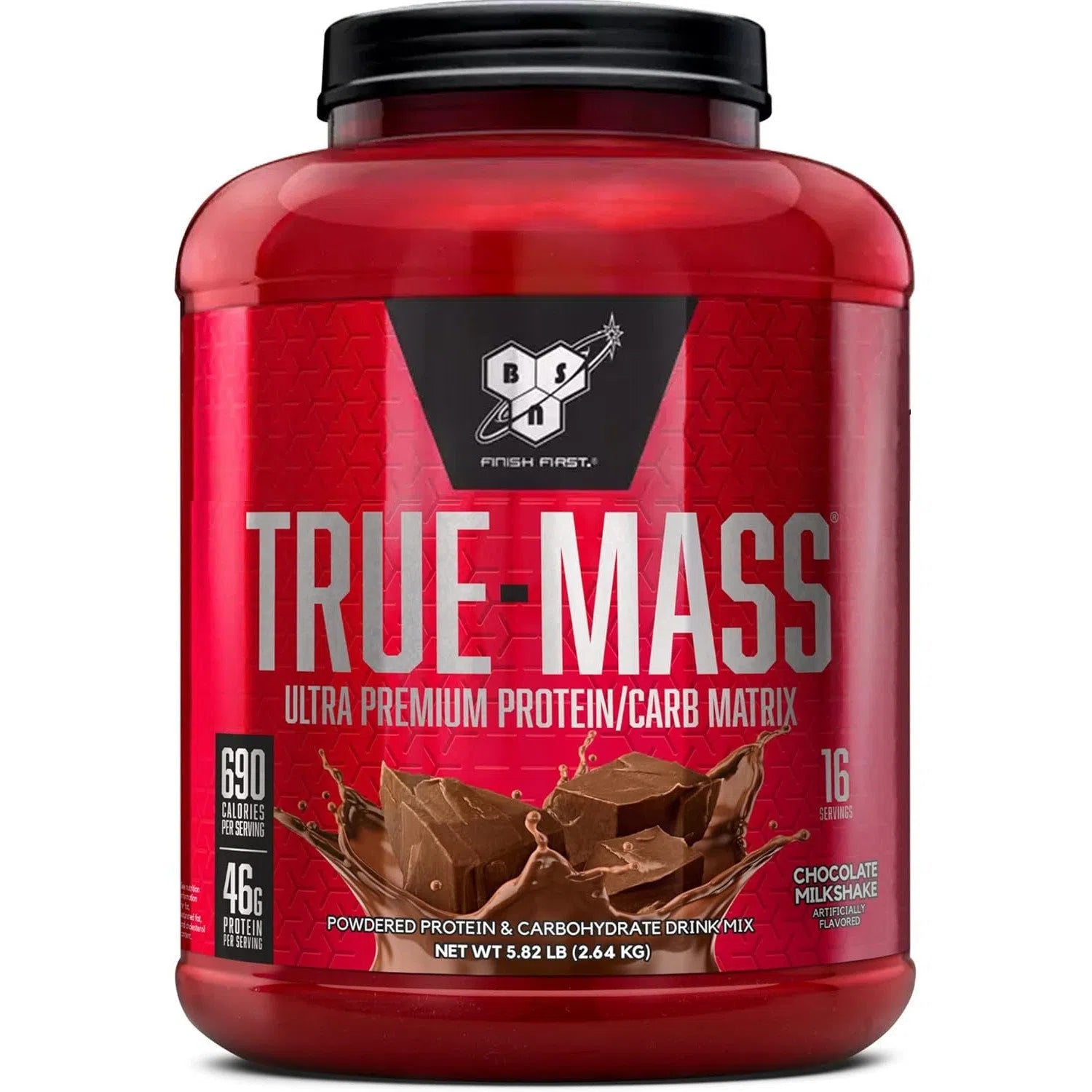 BSN TRUE MASS Weight Gainer Protein Powder - 6 lbs Chocolate Flavor for Muscle Growth & Recovery - Perfect for Bodybuilding, Post-Workout & Fitness Enthusiasts