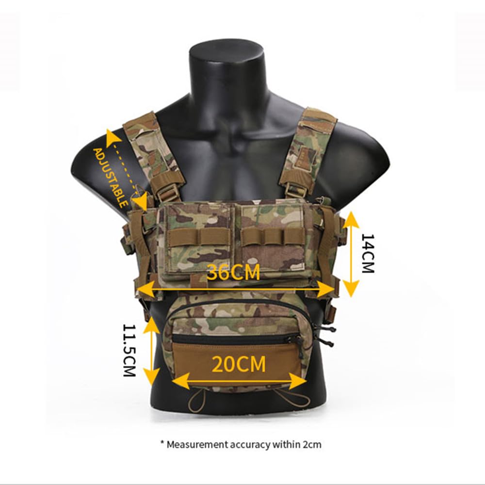 EmersonGear TAC Micro Fight Chassis MK3 Modular Tactical Vest - Airsoft, Paintball, Cosplay & Outdoor Adventure Gear for Military Enthusiasts