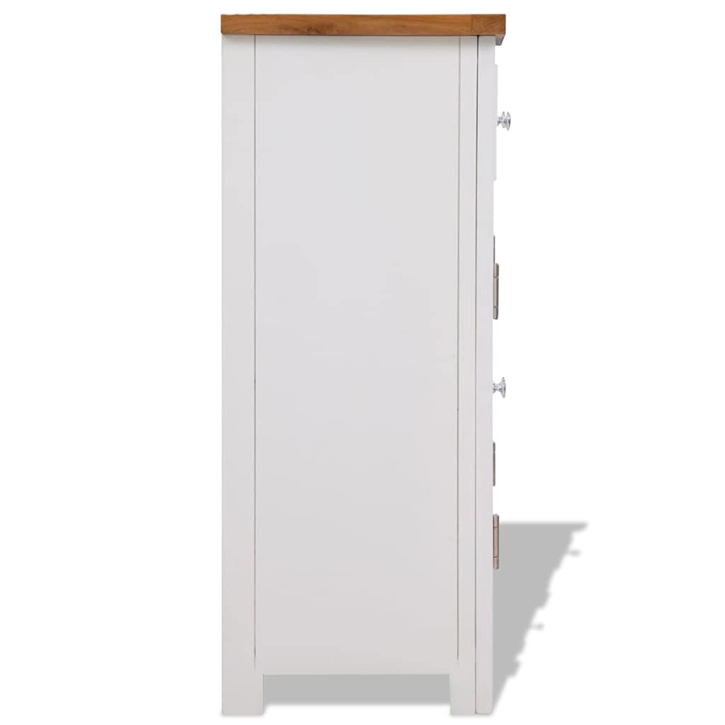 Rustic Solid Oak Wood Side Cabinet - 35.4