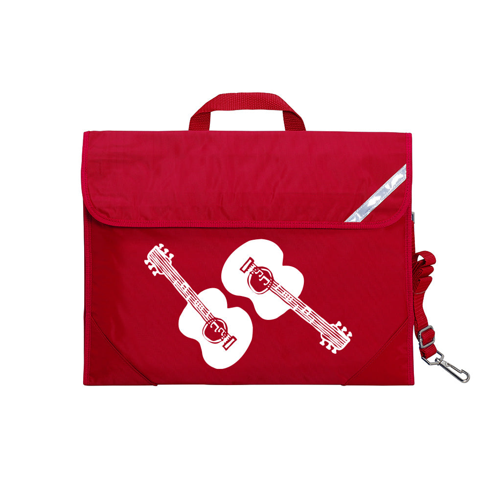 Quartet Guitar Music Bag - Durable & Lightweight Gig Bag for Acoustic & Electric Guitars - Perfect for Band Practice, Concerts & Travel