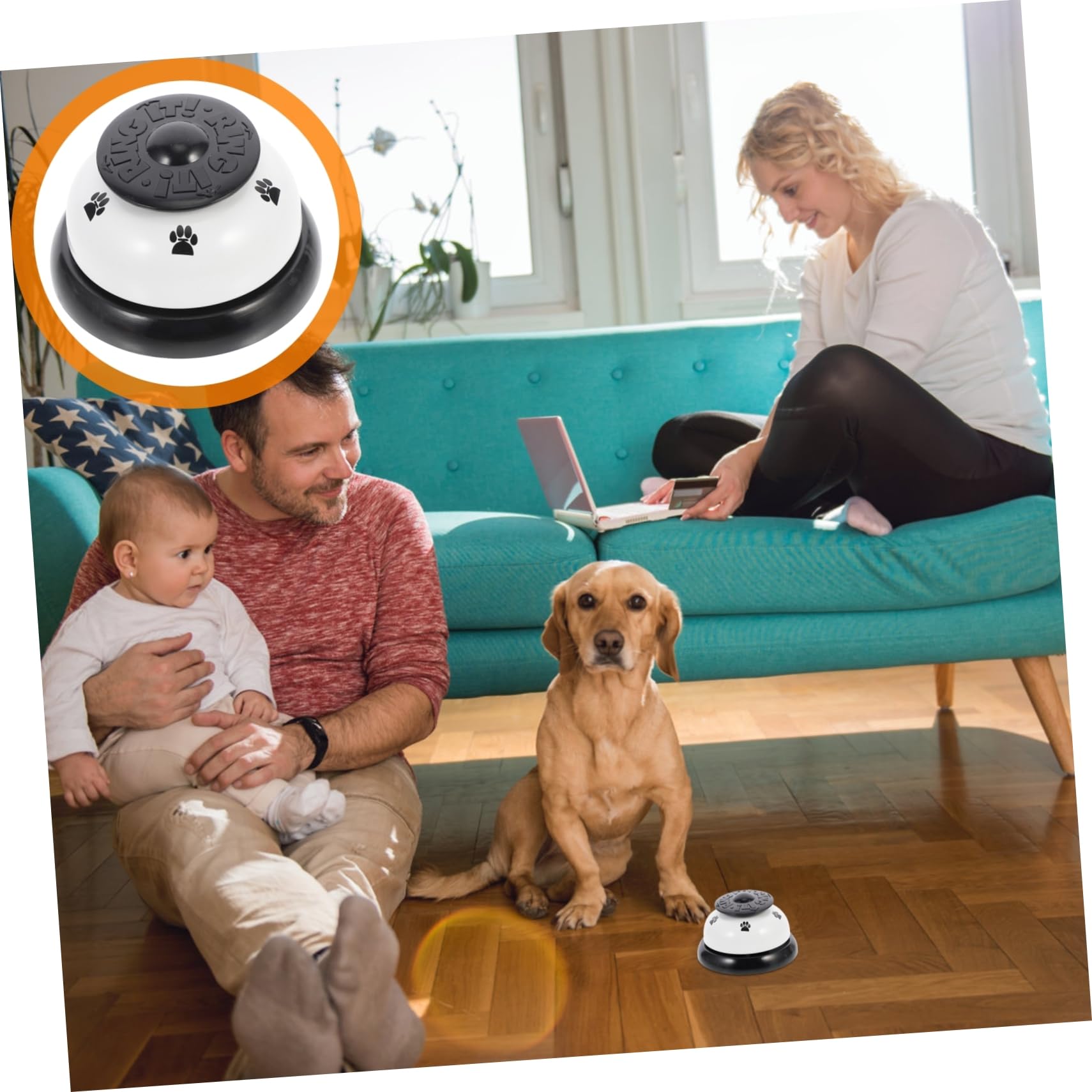 SUPVOX Smart Pet Training Bell - Metal Dog & Cat Doorbell, Classroom Bell, Potty Button, Dinner Bell for Pets - Perfect for Dog Training, Cat Communication & Home Use