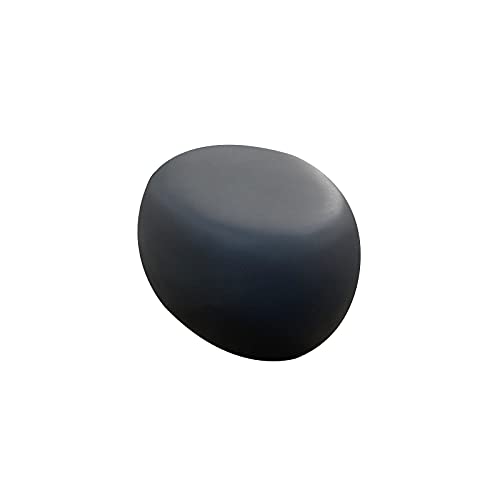 Lightweight Concrete Modern Furniture - Multifunctional Seat Chair, End Table, Ottoman & Garden Decor for Indoor & Outdoor Use - Black FCT27BK | Perfect for Patio, Living Room & Backyard Decor