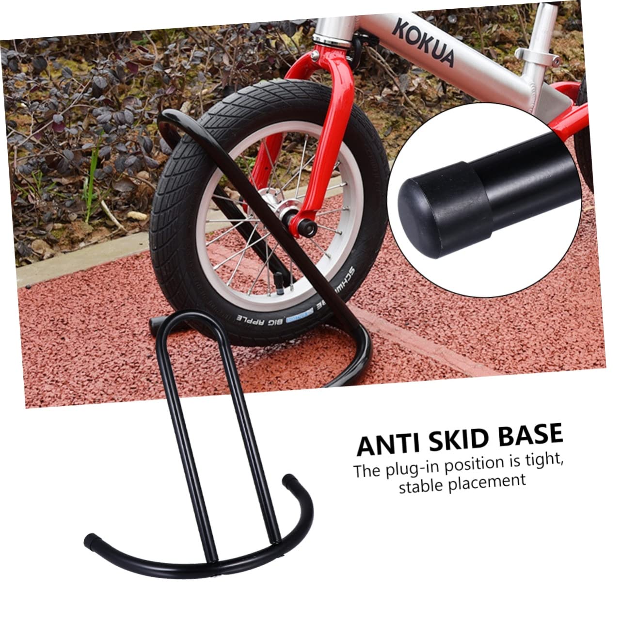 KITANDOVE 2 Pack Heavy Duty Bike Rack Stand - Adjustable Bicycle Storage Rack, Scooter Kickstand - Sturdy Iron Metal Bracket for Indoor/Outdoor Bike Parking & Organization