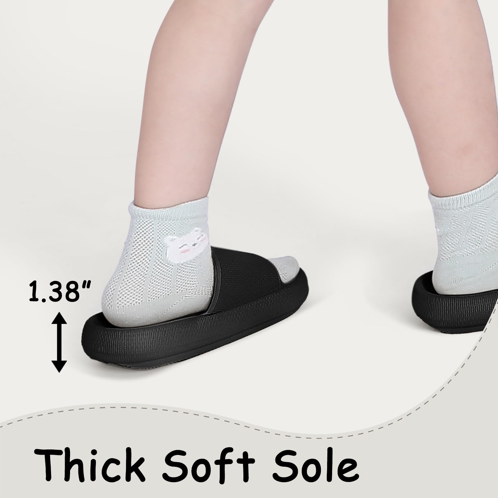 **Kids Cloud Slides - Soft Pillow Slippers for Boys & Girls | Non-Slip Shower Sandals with Thick Sole | Perfect for Beach, Pool & Bathroom (Summer Comfort)**