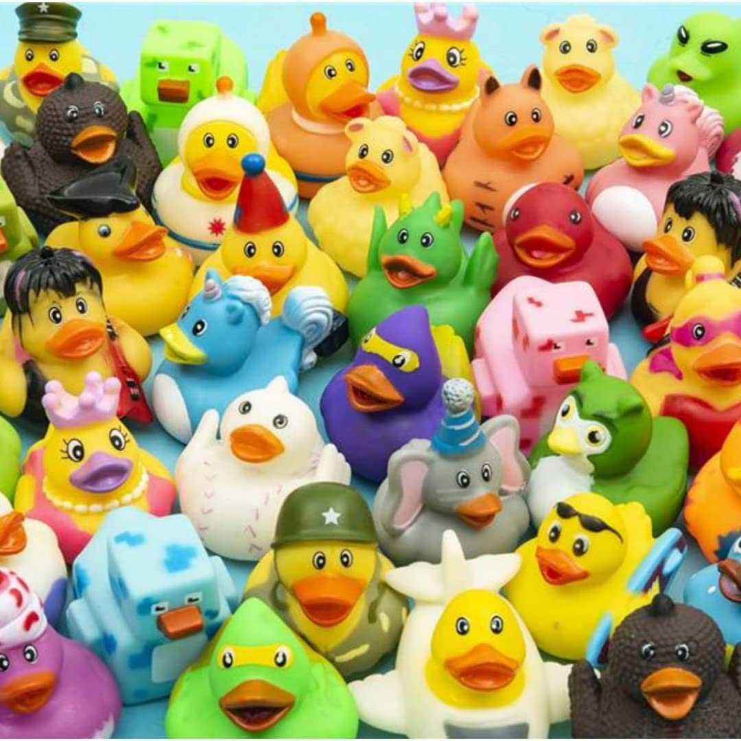25-Pack Colorful Rubber Duck Bath Toys for Kids - Safe & Fun Bathtub & Pool Floating Toys - Perfect for Baby Bath Time, Pool Parties & Sensory Play