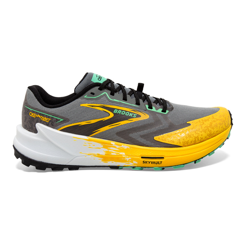 Brooks Catamount 3 Men's Trail Running Shoes - Lemon Chrome/Sedona Sage - Size 12.5 D Medium - Lightweight & Durable for Hiking, Trail Running & Outdoor Adventures