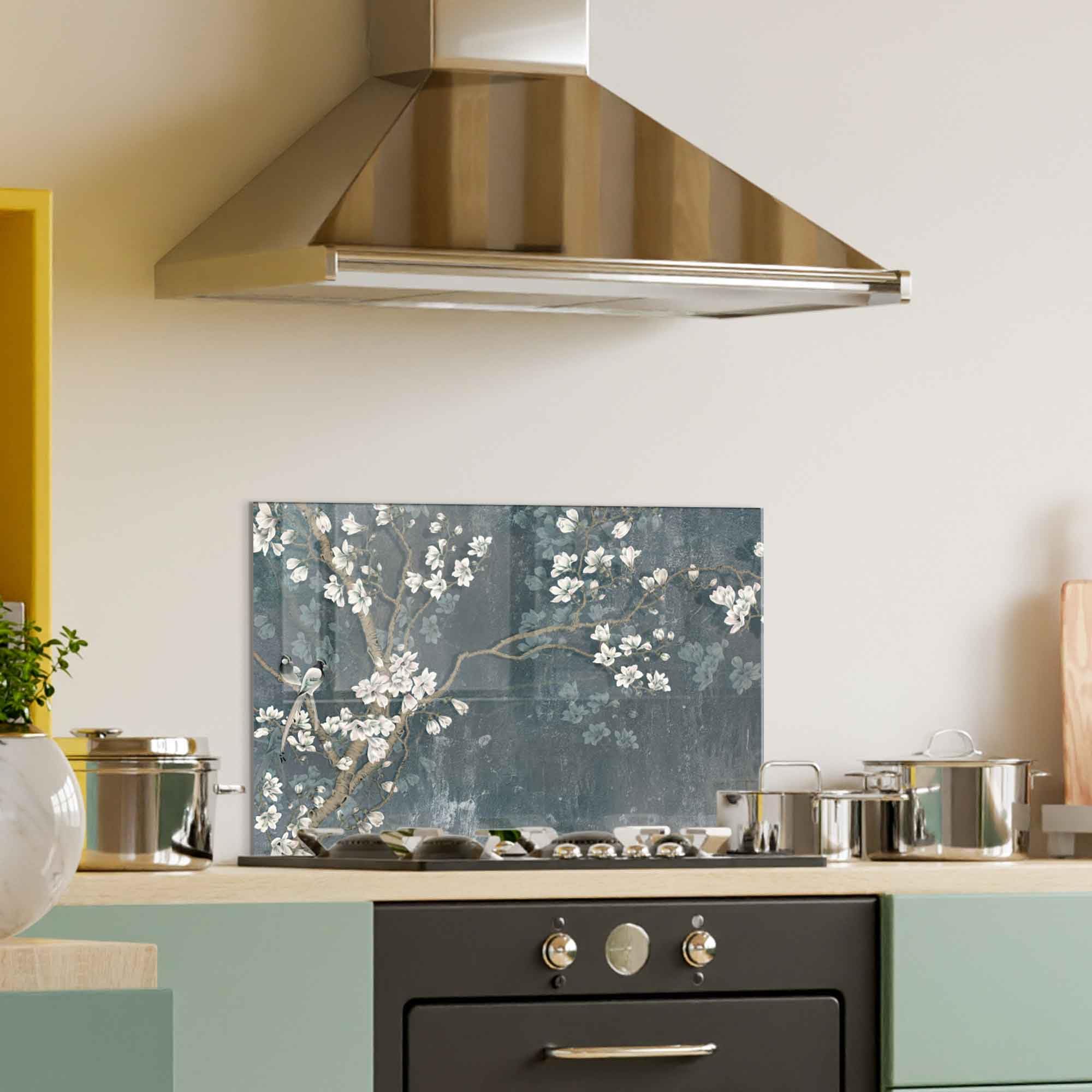 Premium Tempered Glass Kitchen Backsplash - 39x27