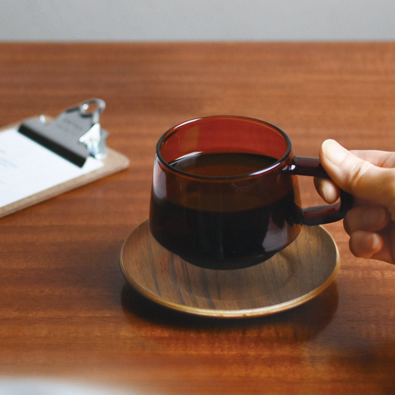 Kinto Sepia Ceramic Coffee Cup - Elegant Handmade Tea Mug for Home & Office Use - Perfect for Espresso, Latte, and Hot Beverages