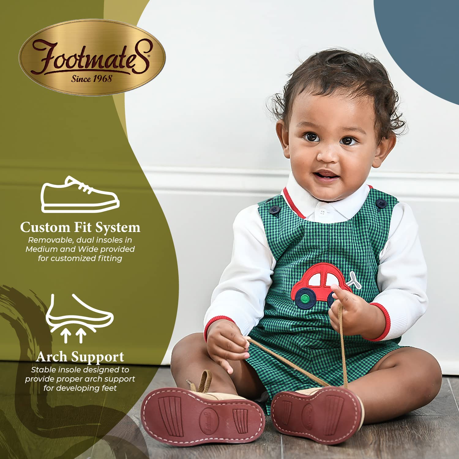 FOOTMATES Boys Bucky 2 Sneakers - Lightweight Athletic Shoes for Toddler & Little Kids (1-5 Years) - Perfect for Running, Playground & Everyday Wear