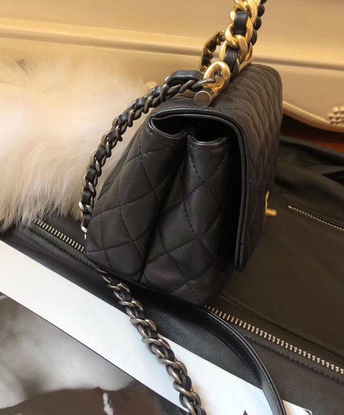 Chanel Small Flap Bag With Top Handle Black - Luxury Crossbody Shoulder Bag for Women | Perfect for Date Night, Parties & Special Occasions