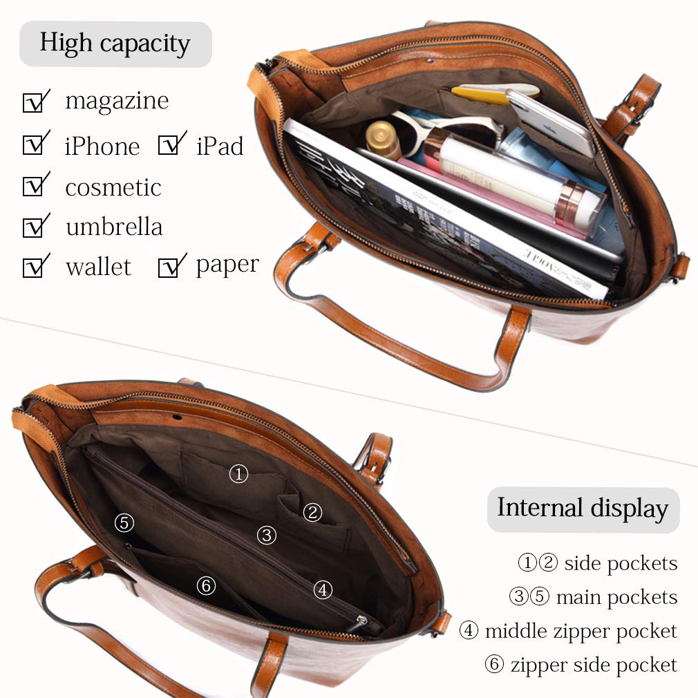 Women's Genuine Leather Handbags - Top Handle Satchel & Tote Purses for Work, Travel & Everyday Use | Pahajim Fashion Crossbody Bags for Women