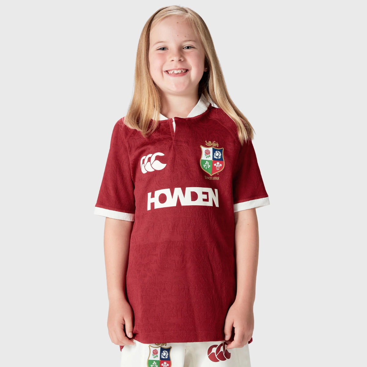 Canterbury British & Irish Lions 2025 Kids Replica Rugby Jersey - Authentic Youth Rugby Shirt for Fans & Players - Perfect for Match Days, Training & School Sports
