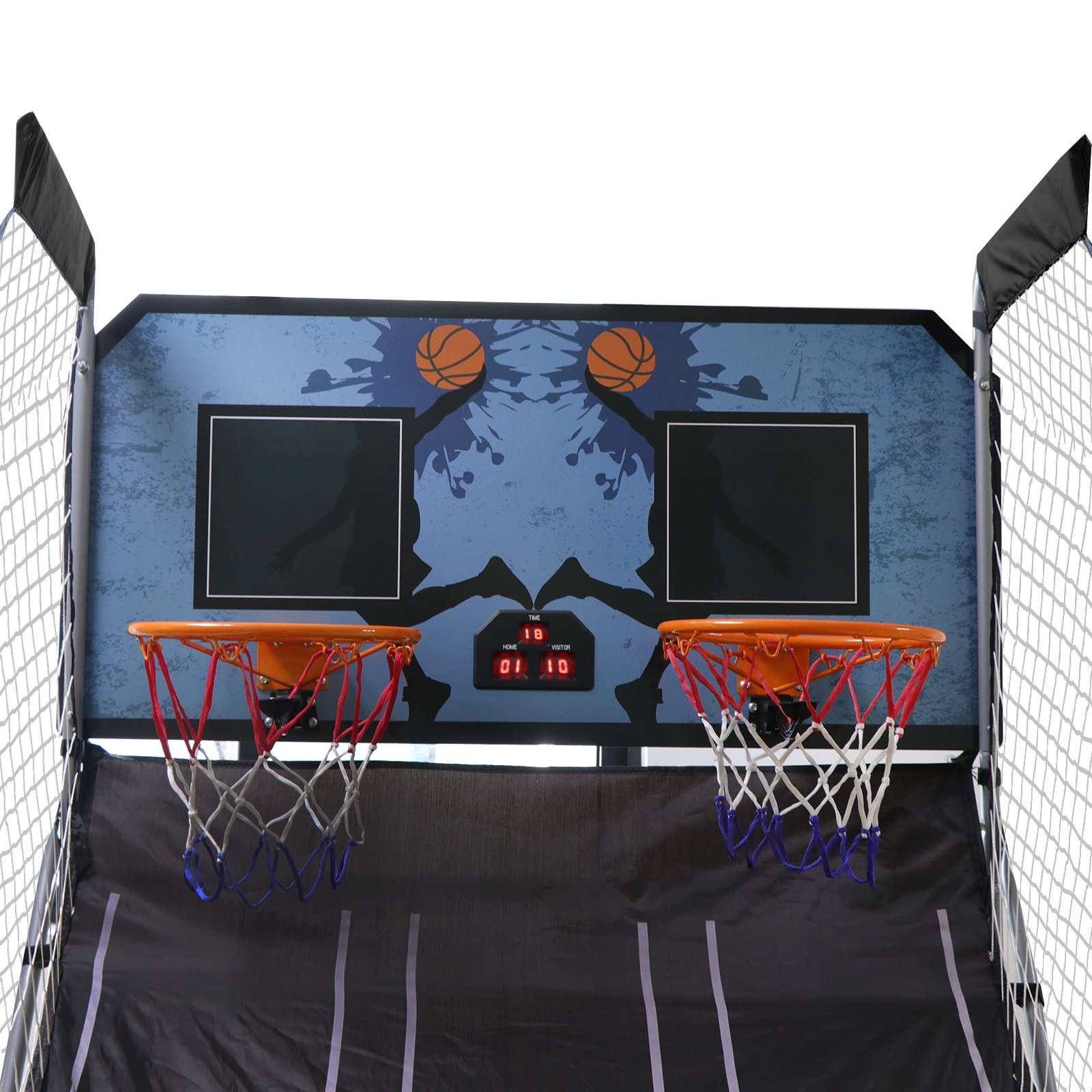 Foldable Electronic Dual Shot Basketball Hoop Arcade Game Machine - Indoor Basketball Game with LED Scoring & 4 Balls for 2 Players - Fun for Kids & Adults - Perfect for Home Entertainment, Game Rooms & Family Gatherings