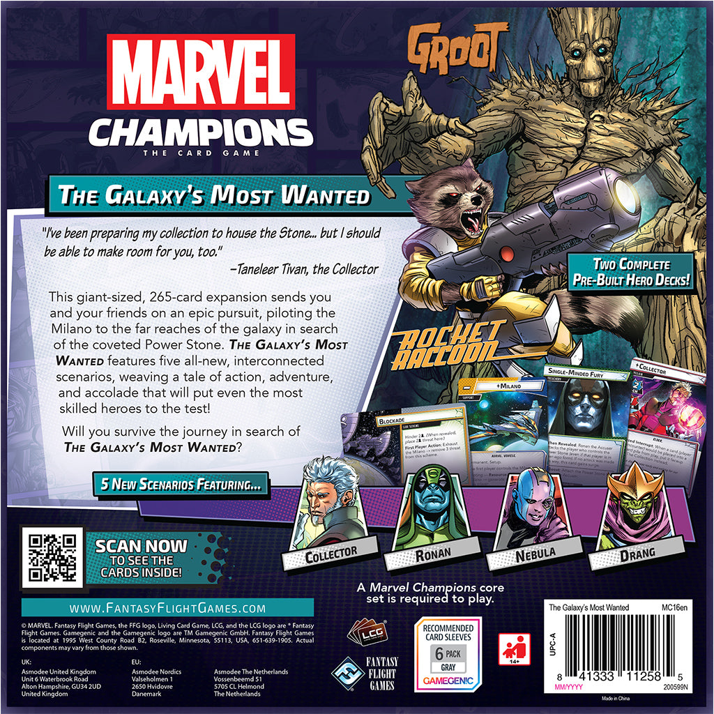 Marvel Champions: The Card Game - The Galaxy's Most Wanted Expansion | Superhero Strategy Game for Adults & Teens | Perfect for Game Nights & Collectors