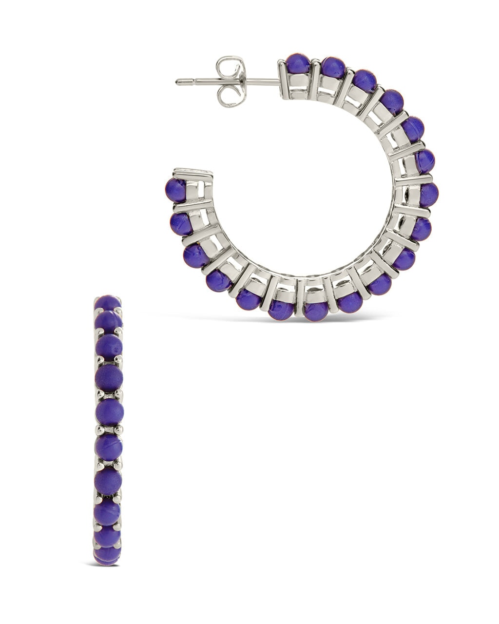 Noella Beaded Hoop Earrings for Women - Trendy Bohemian Jewelry - Handmade Beaded Hoops - Perfect for Parties, Weddings & Everyday Wear