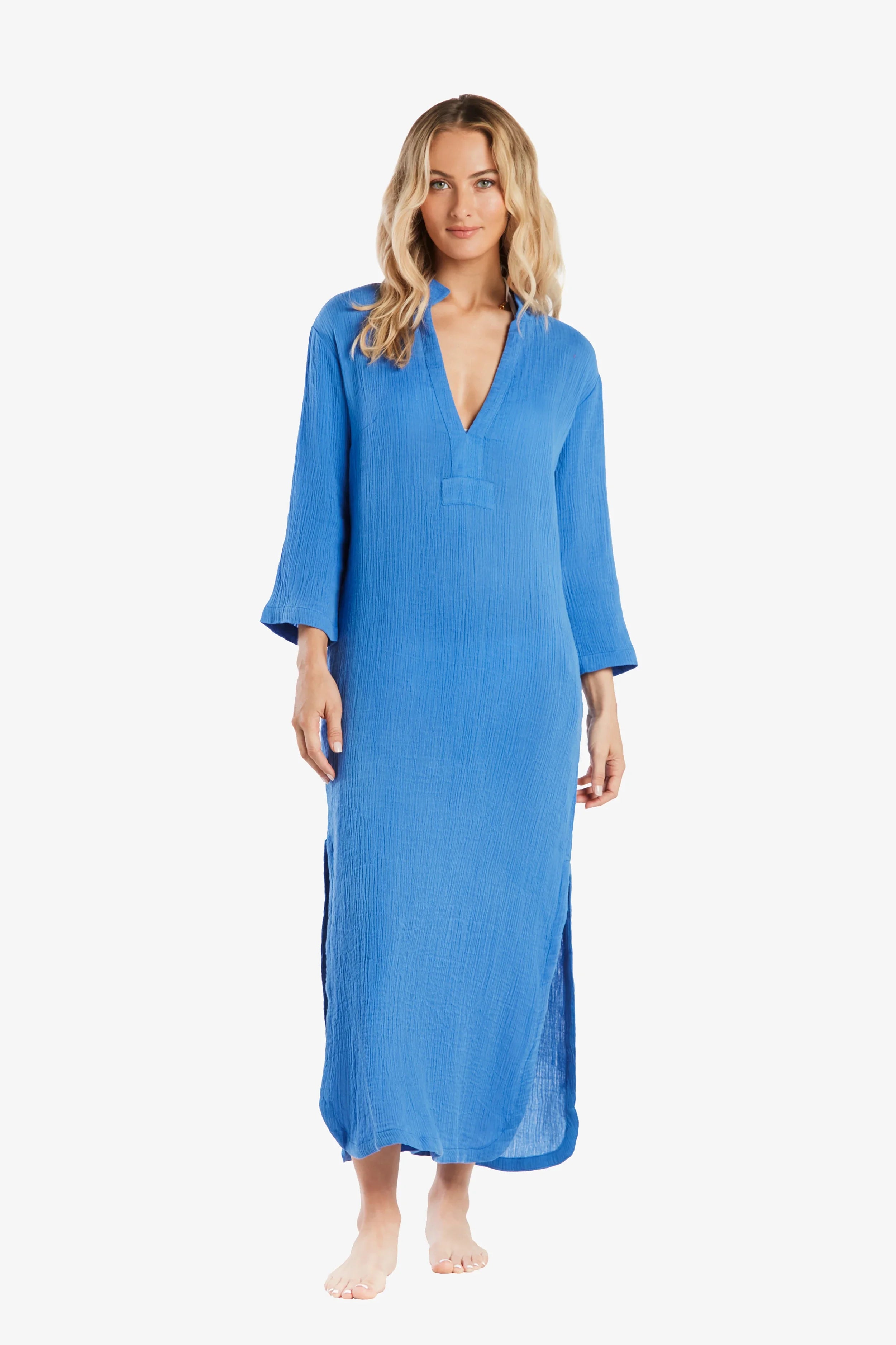 Brigid Tunic Top - Light Periwinkle Blue Women's Casual Shirt | Perfect for Work, Date Night & Everyday Wear