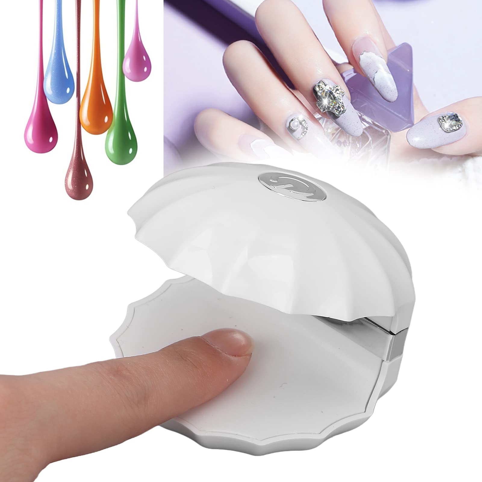 JovenngOv 18W Mini LED Nail Gel Curing Lamp with Dual Light Sources & Anti-Slip Pad - Professional UV/LED Nail Dryer for Home & Salon Manicures, Perfect for DIY Nails, Gel Polish Curing & Nail Art Designs