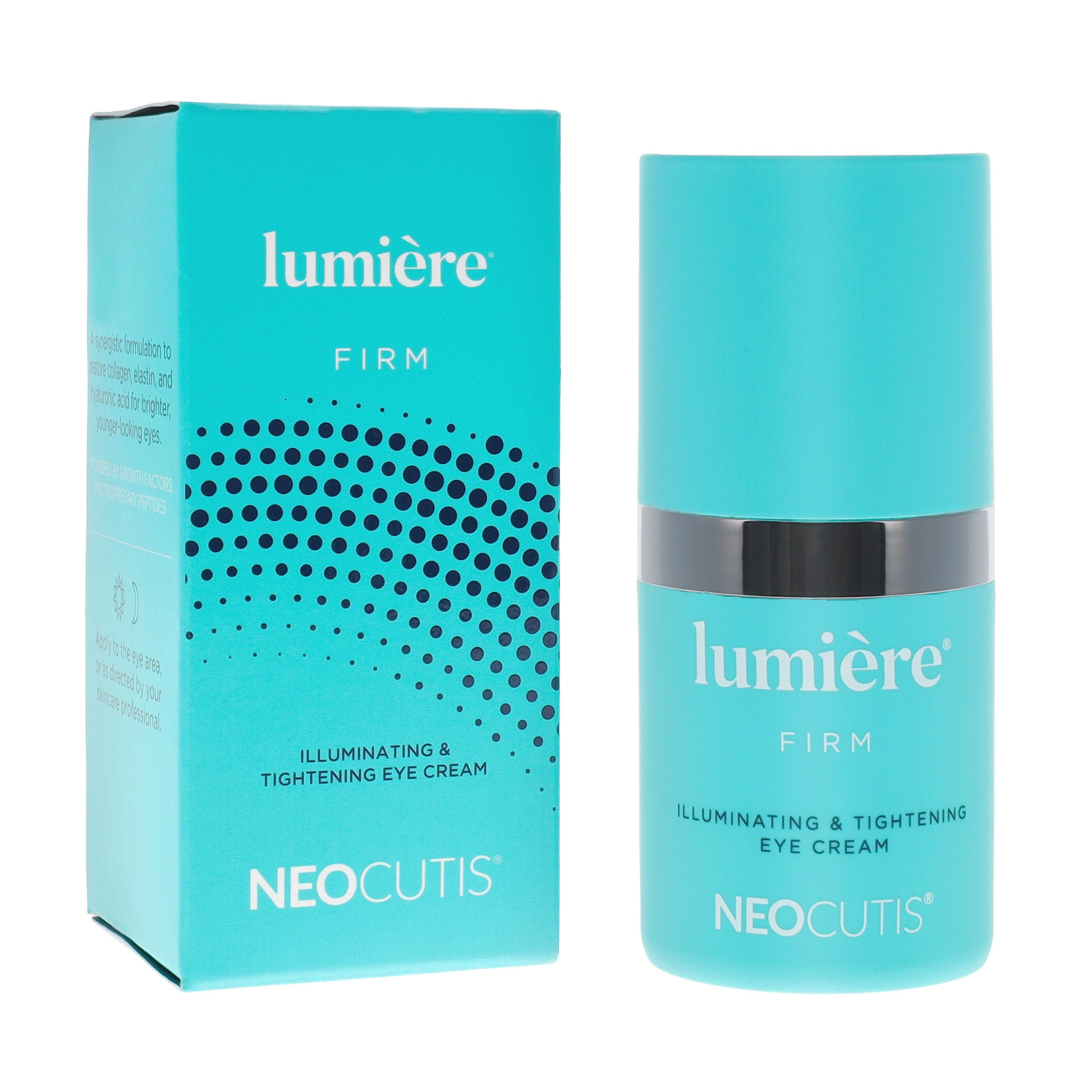 Neocutis Lumiere Firm Anti-Aging Eye Cream - Brightens Dark Circles, Reduces Puffiness & Wrinkles - Hydrating & Soothing Formula - Travel Size 15ml/0.5oz - Perfect for Night Routine, Morning Refresh & On-The-Go Skincare