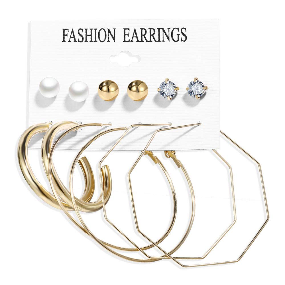 Stylish Acrylic Bohemian Shell Pearl Earrings for Women - Multicolor One Size - Perfect for Work, Gifting & Boho Fashion Accessories