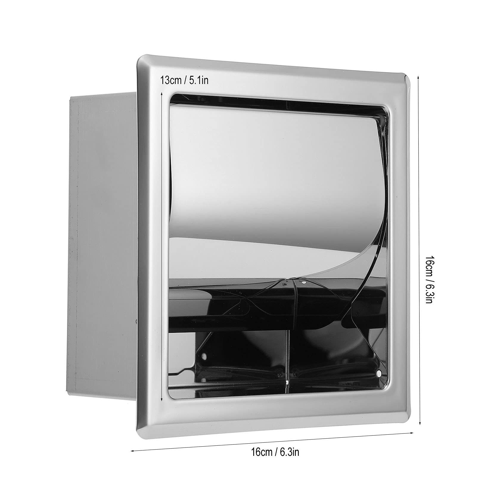 OUKENS Brushed Nickel Stainless Steel Mirror Surface Toilet Paper Holder & Paper Towel Basket - Bathroom Tissue Rack for Home, Kitchen, and Office Use