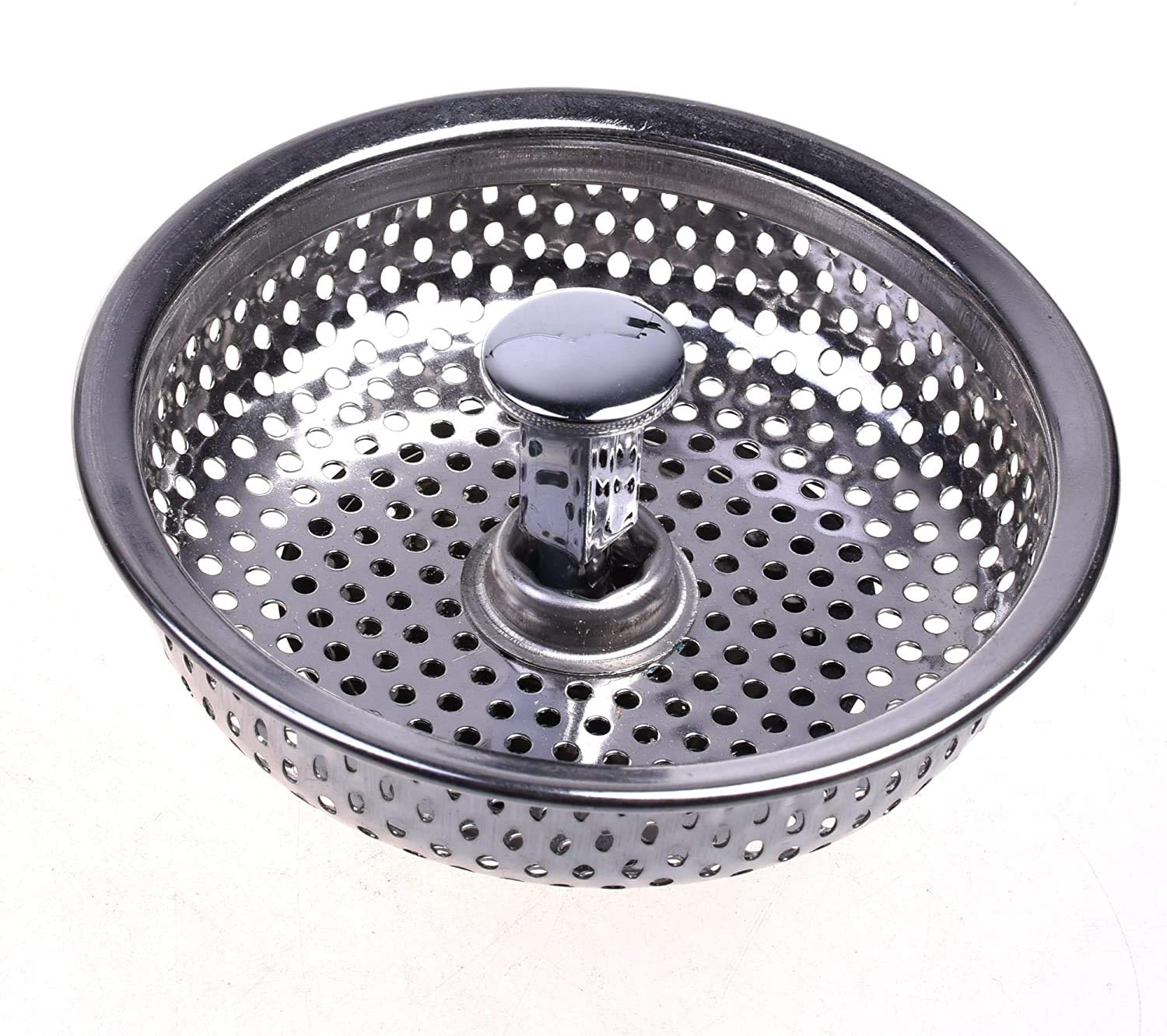 2-Pack Kitchen Sink Drain Strainer Basket & Stopper - Stainless Steel Mesh Filter for Hair, Food Debris - Perfect for Bathroom, Laundry, and Kitchen Sink Drain Protection