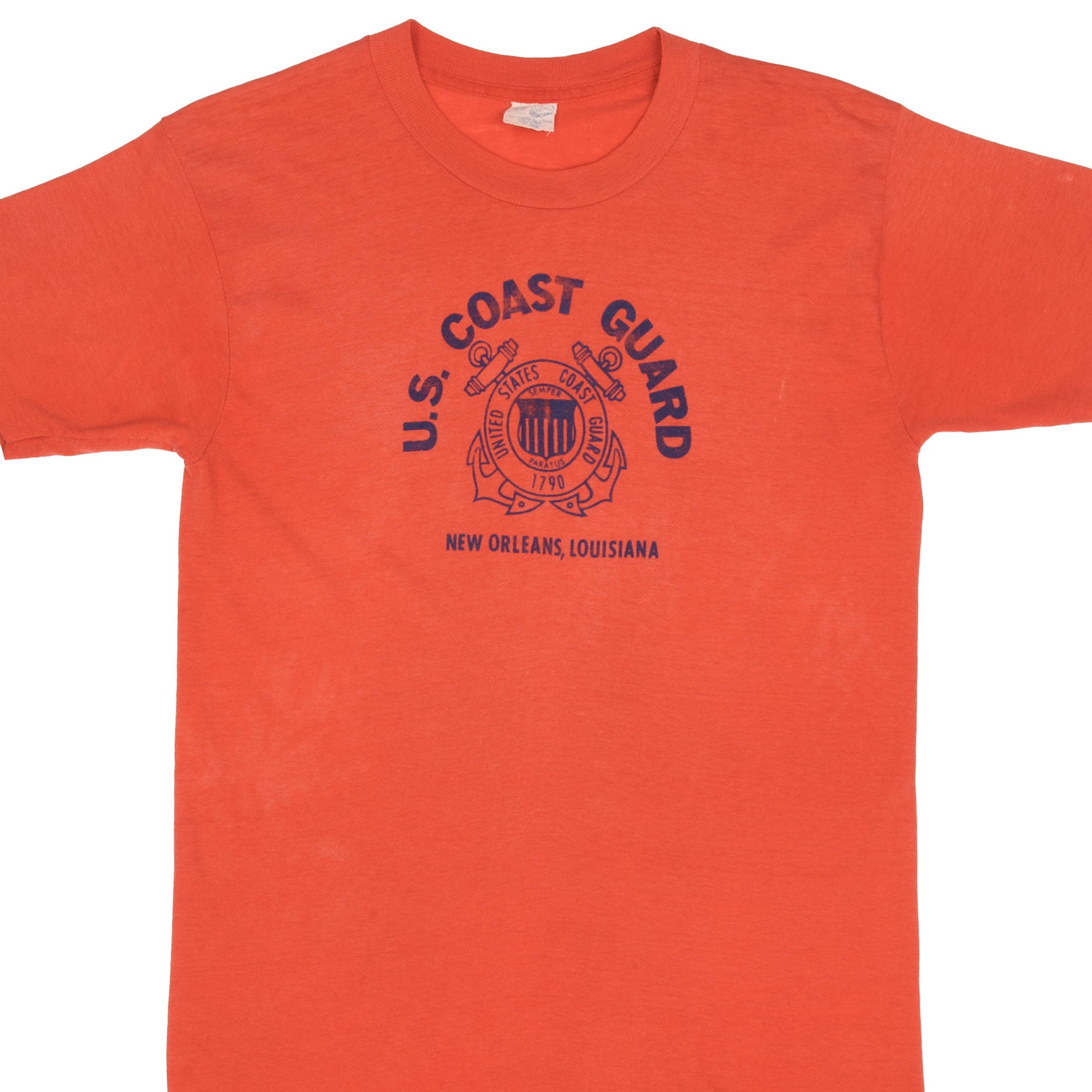 Vintage US Coast Guard Graphic Tee Shirt - Small Size - 100% Cotton - Made in USA - 1980s Retro Style - Perfect for Casual Wear, Military Enthusiasts & Vintage Collectors