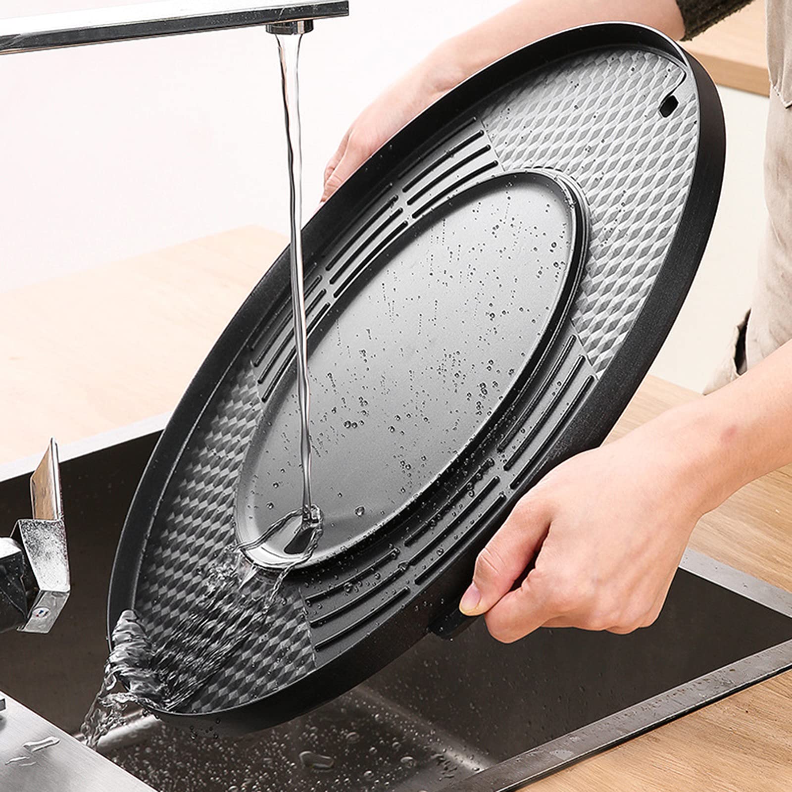 TFCFL Electric Hot Pot & BBQ Grill - 2-in-1 Double Separation Smokeless Grill Pan with Ceramic Coating, 110V for Indoor Cooking | Perfect for Family Gatherings, Parties & Home Dining