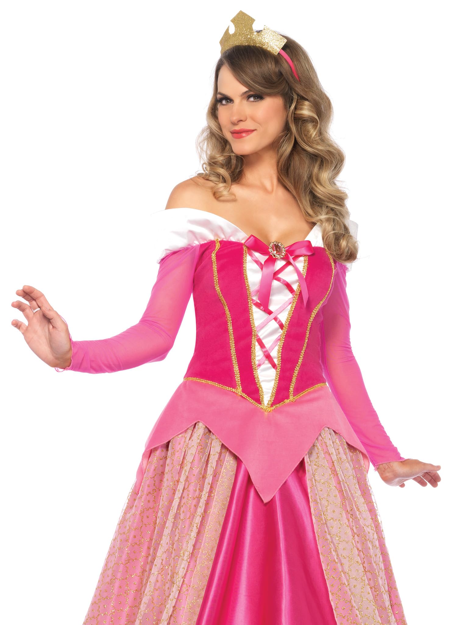 Leg Avenue Women's Classic Sleeping Beauty Princess Aurora Costume - Elegant Disney Princess Dress for Halloween, Cosplay & Theme Parties