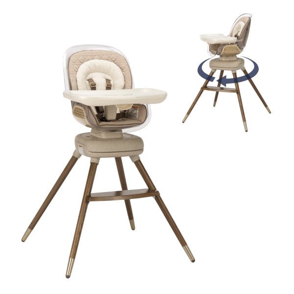 Maxi Cosi Kiskadee 360° Rotating High Chair for Babies - Adjustable Height Convertible Baby Feeding Chair with 5-Point Harness & Easy Clean Tray - Perfect for Dining, Weaning & Playtime