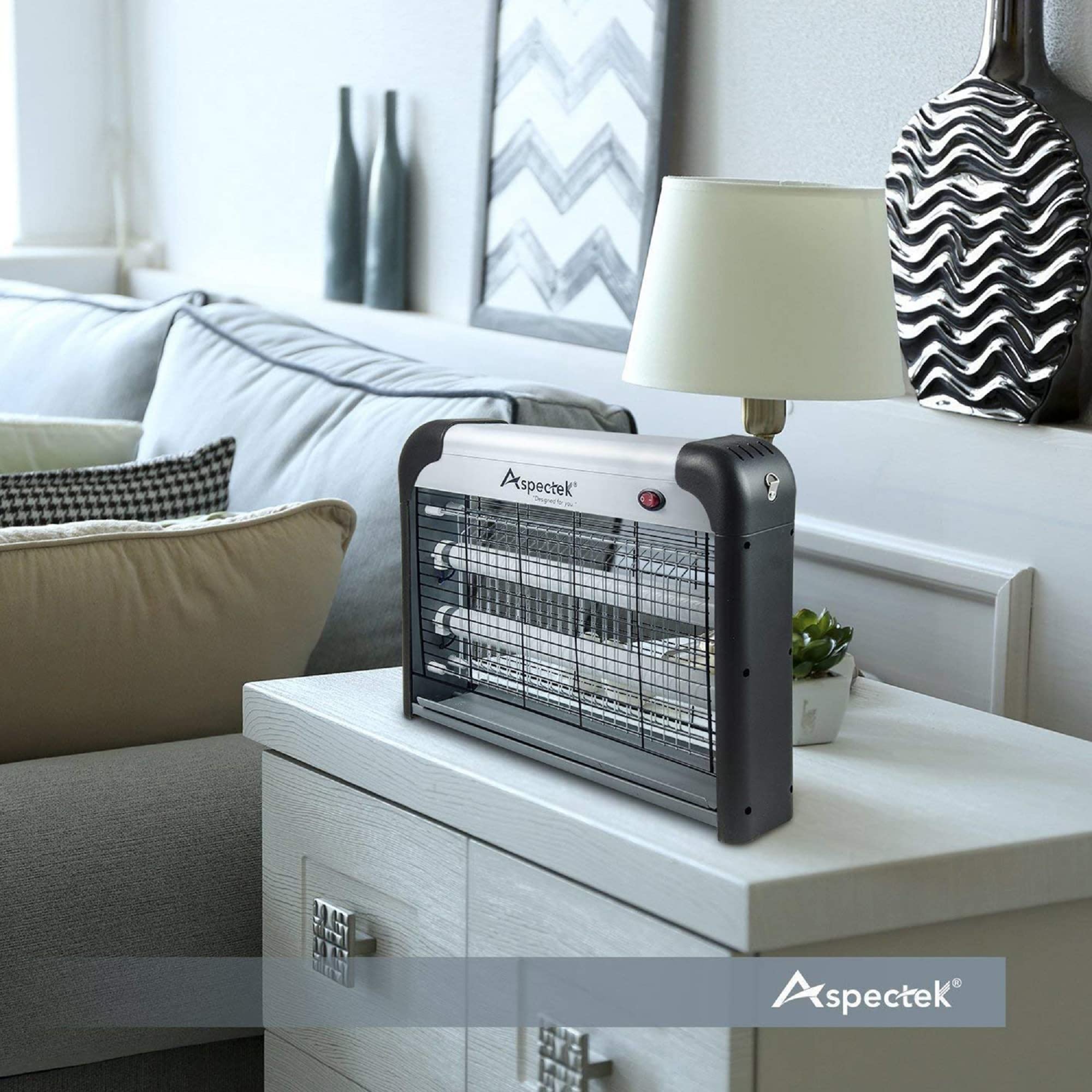 Aspectek 2800V Electric Bug Zapper - Powerful 20W UV Light Mosquito Killer for Flies, Gnats & Pests | Indoor Insect Control for Home, Kitchen, Bedroom & Patio