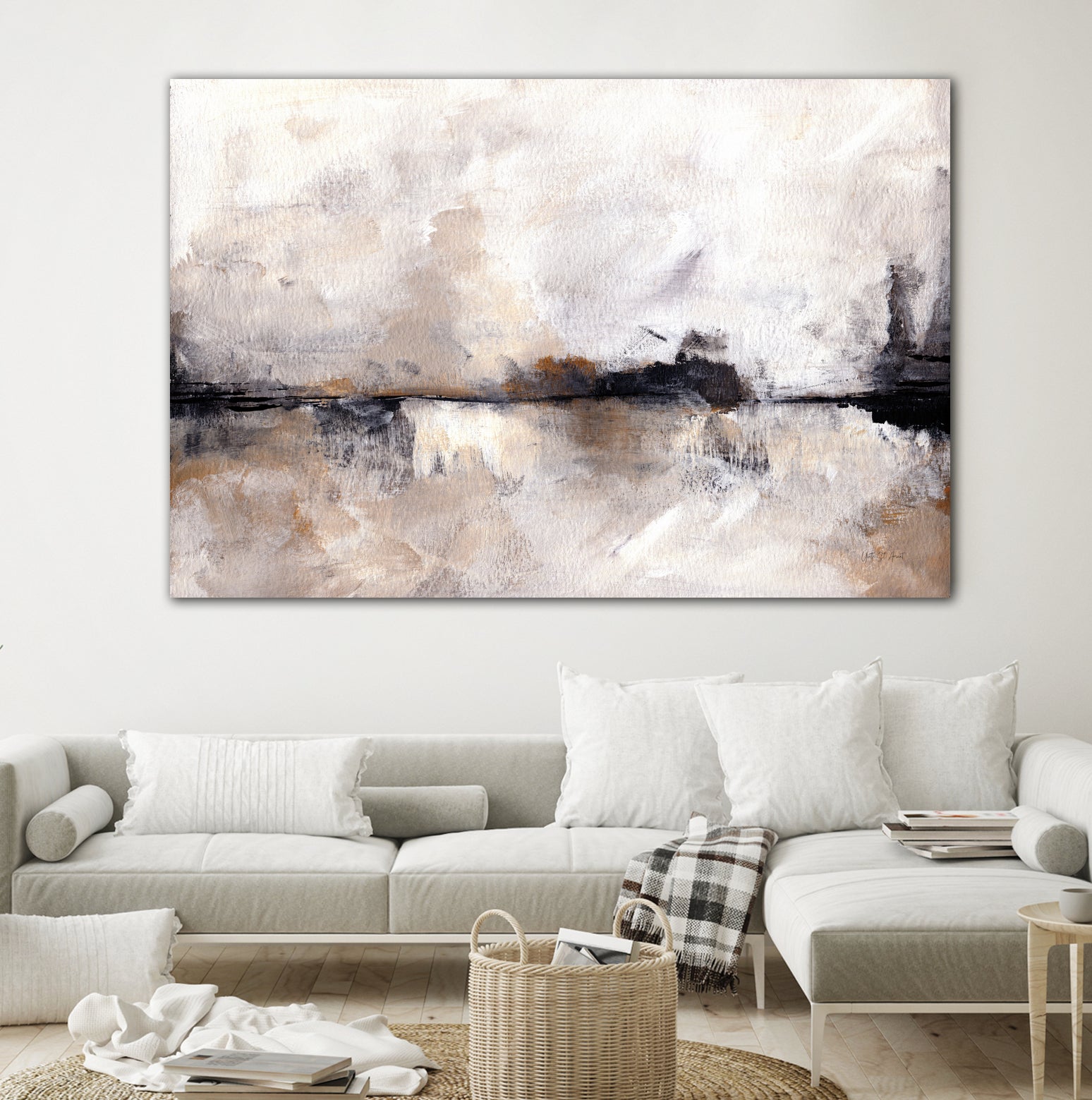 Abstract Landscape Wall Art - Modern Canvas Painting for Home & Office Decor - Perfect for Living Room, Bedroom, or Office Space